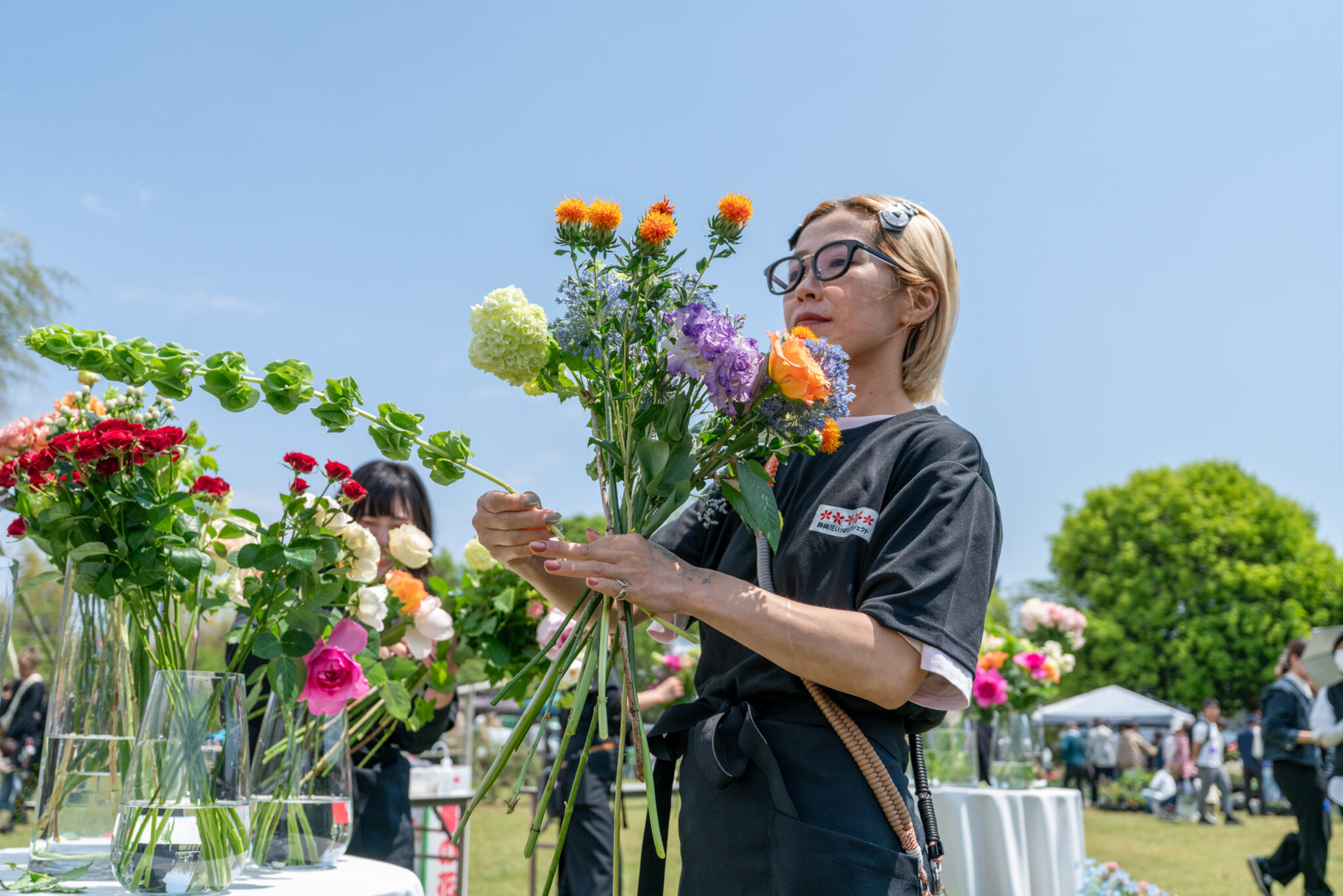 花贈りの様子